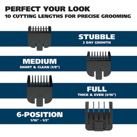 Wahl Groomsman Beard Trimmer with travel pouch and cleaning brush