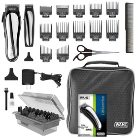 Wahl Lithium Pro Cordless Haircut Kit front view with case