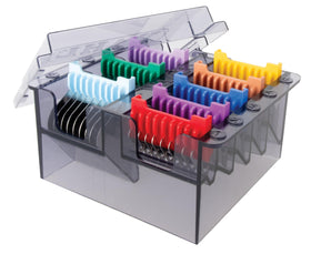 Wahl Pro 5-in-1 comb set showing all 8 guide combs