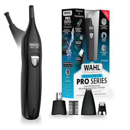 Wahl Pro Series Rechargeable Trimmer front view with attachments