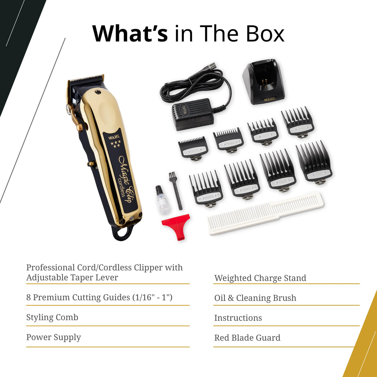 Wahl Professional 5 Star Magic Clip Cordless Clipper in use during a haircut