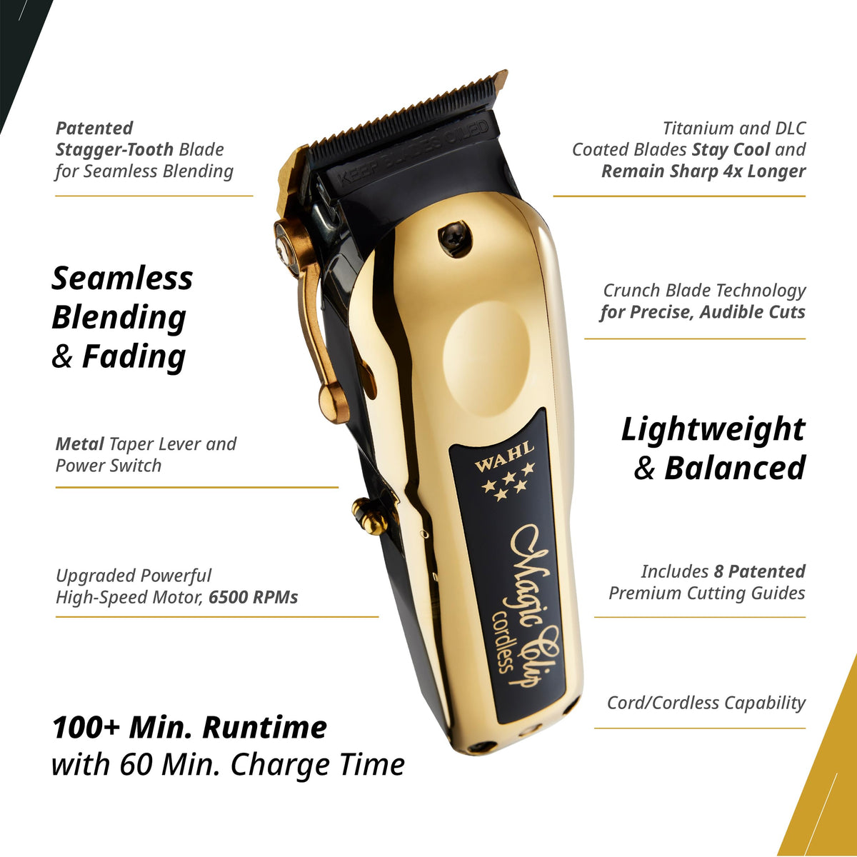 Wahl Professional 5 Star Magic Clip Cordless Clipper side view