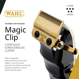 Wahl Professional 5 Star Magic Clip Cordless Clipper with attachments