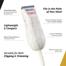 Wahl Professional Peanut Clipper/Trimmer in use on hair