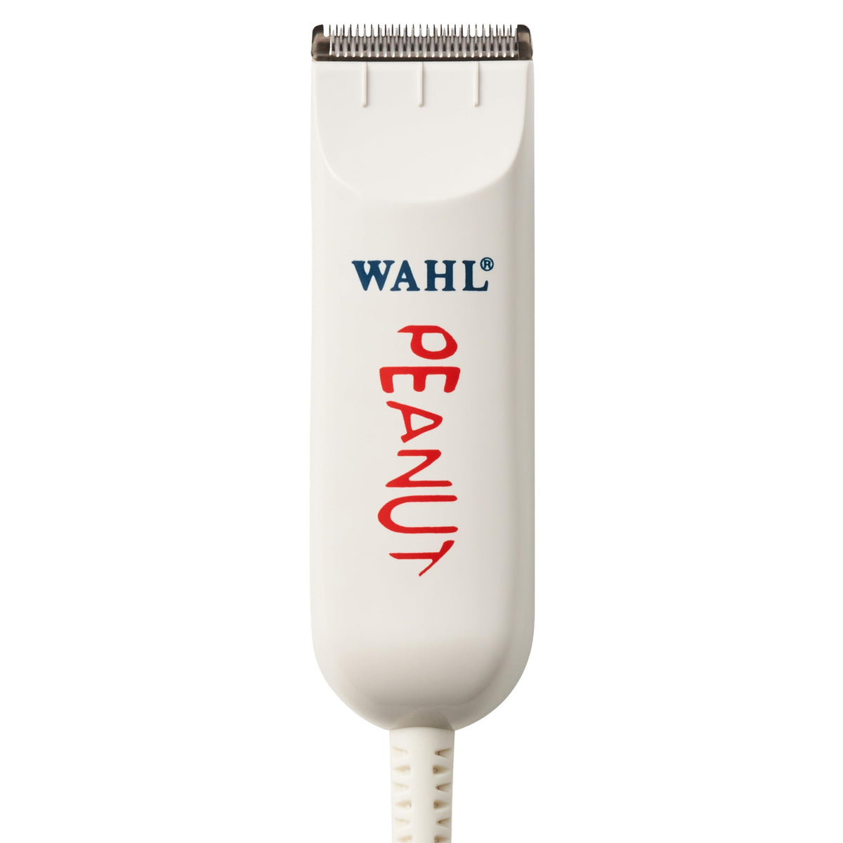 Wahl Professional Peanut Corded Clipper front view in classic white