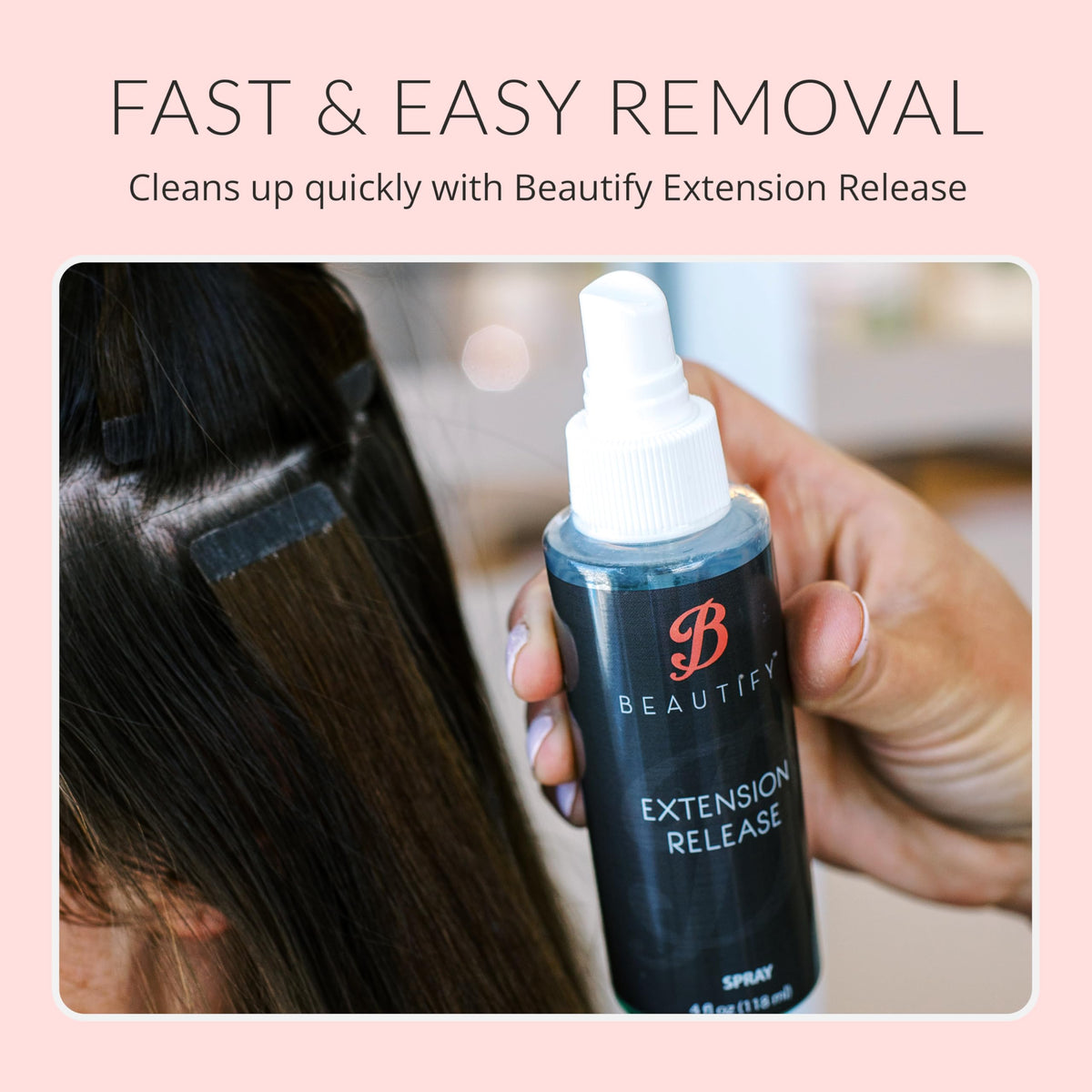 Walker Tape Beautify Ultra Hold Hair Extension Tabs next to hair extension tools