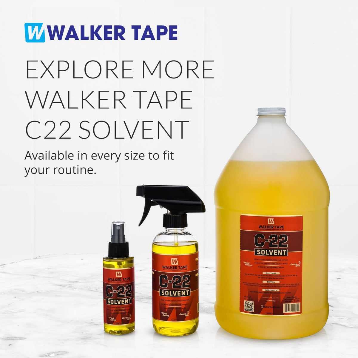 Walker Tape C-22 Adhesive Solvent Spray 12 oz in use on hairpiece
