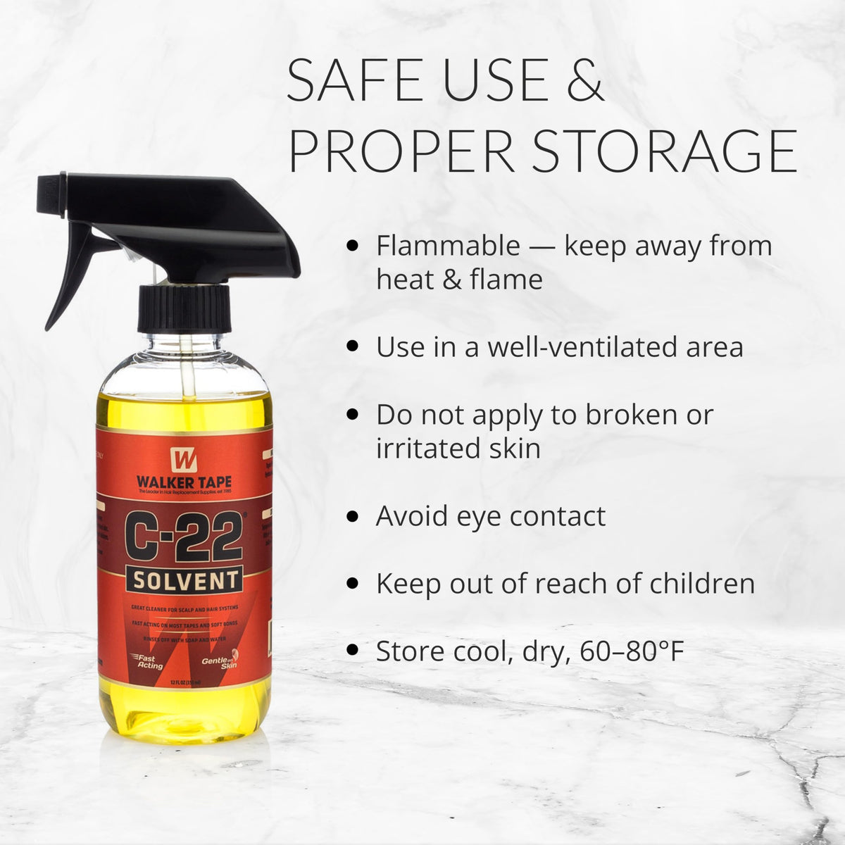 Walker Tape C-22 Adhesive Solvent Spray 12 oz packaging details