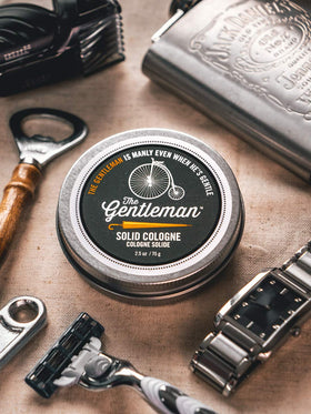 Walton Wood Farm Solid Cologne The Gentleman tin in travel bag