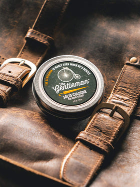 Walton Wood Farm Solid Cologne The Gentleman tin opened showing balm