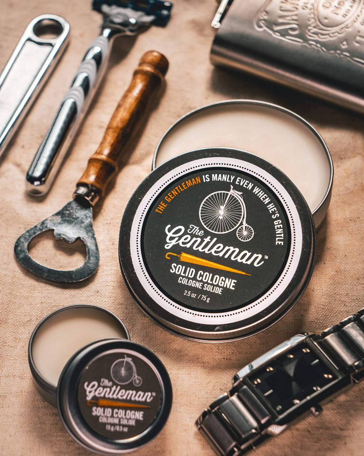 Walton Wood Farm Solid Cologne The Gentleman tin with natural ingredients