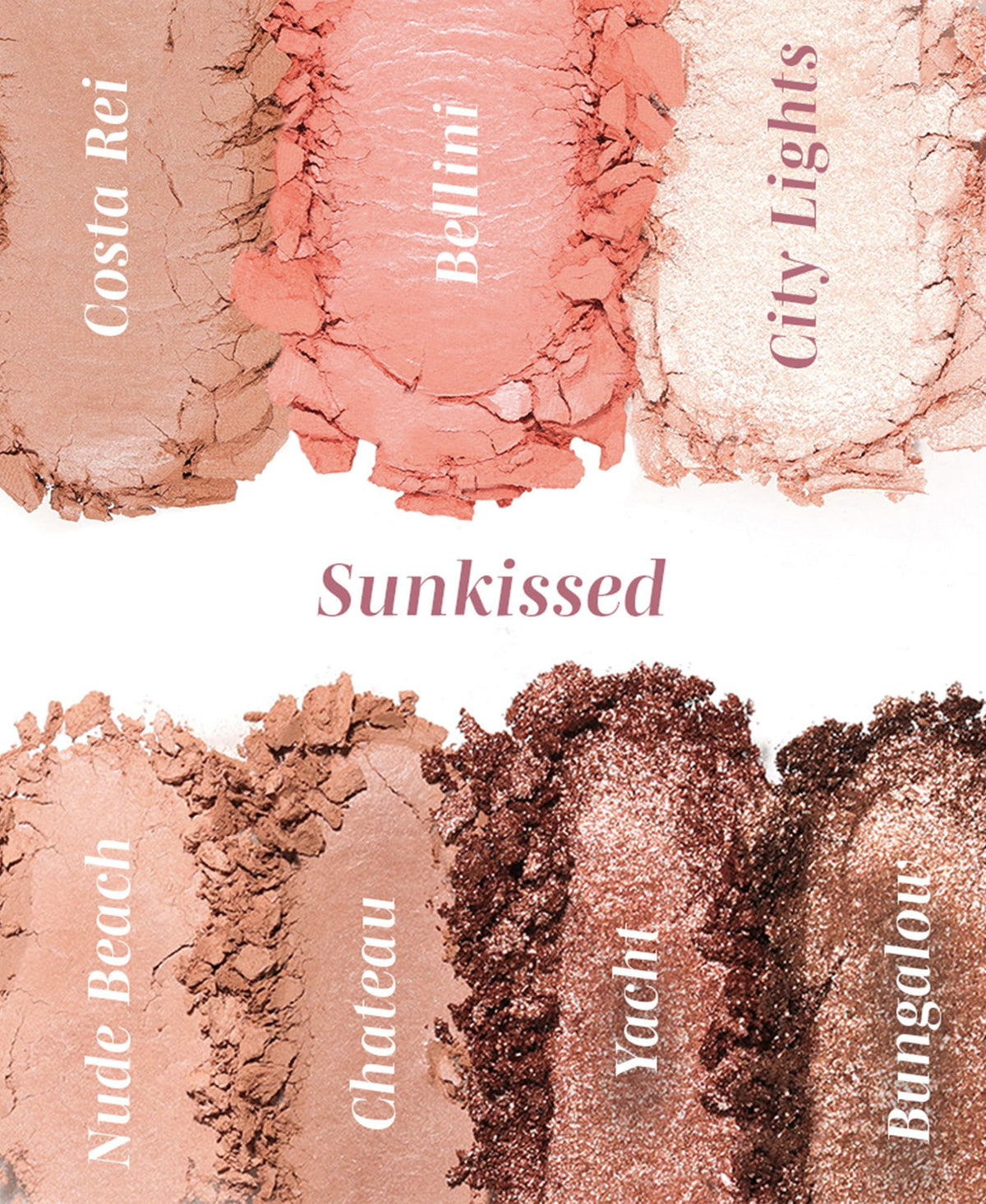 Wander Beauty Getaway Eye & Face Palette Sunkissed open showing shades