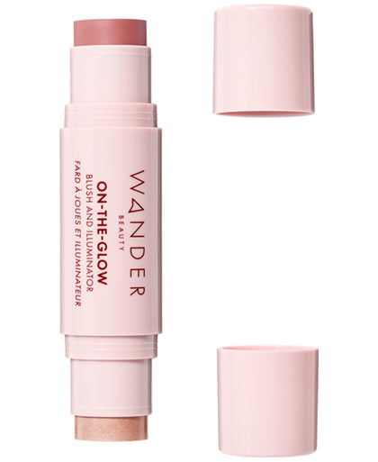 Wander Beauty On-the-Glow Blush and Illuminator stick front view