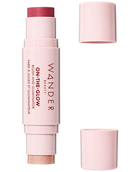 Wander Beauty On-the-Glow Blush Stick front view in Strawberry Fields/Nude Glow
