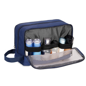 WANDF Travel Toiletry Bag displayed with grooming products