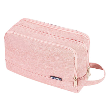WANDF Travel Toiletry Bag for Men front view with zippered pockets