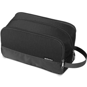 WANDF Travel Toiletry Bag front view in black