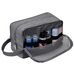 WANDF Travel Toiletry Bag front zipper pocket detail