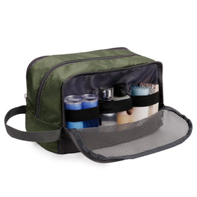 WANDF Travel Toiletry Bag lifestyle scene on a bathroom counter