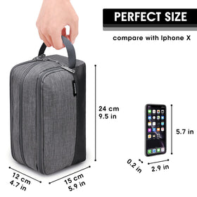 WANDF Travel Toiletry Bag open showing organized storage