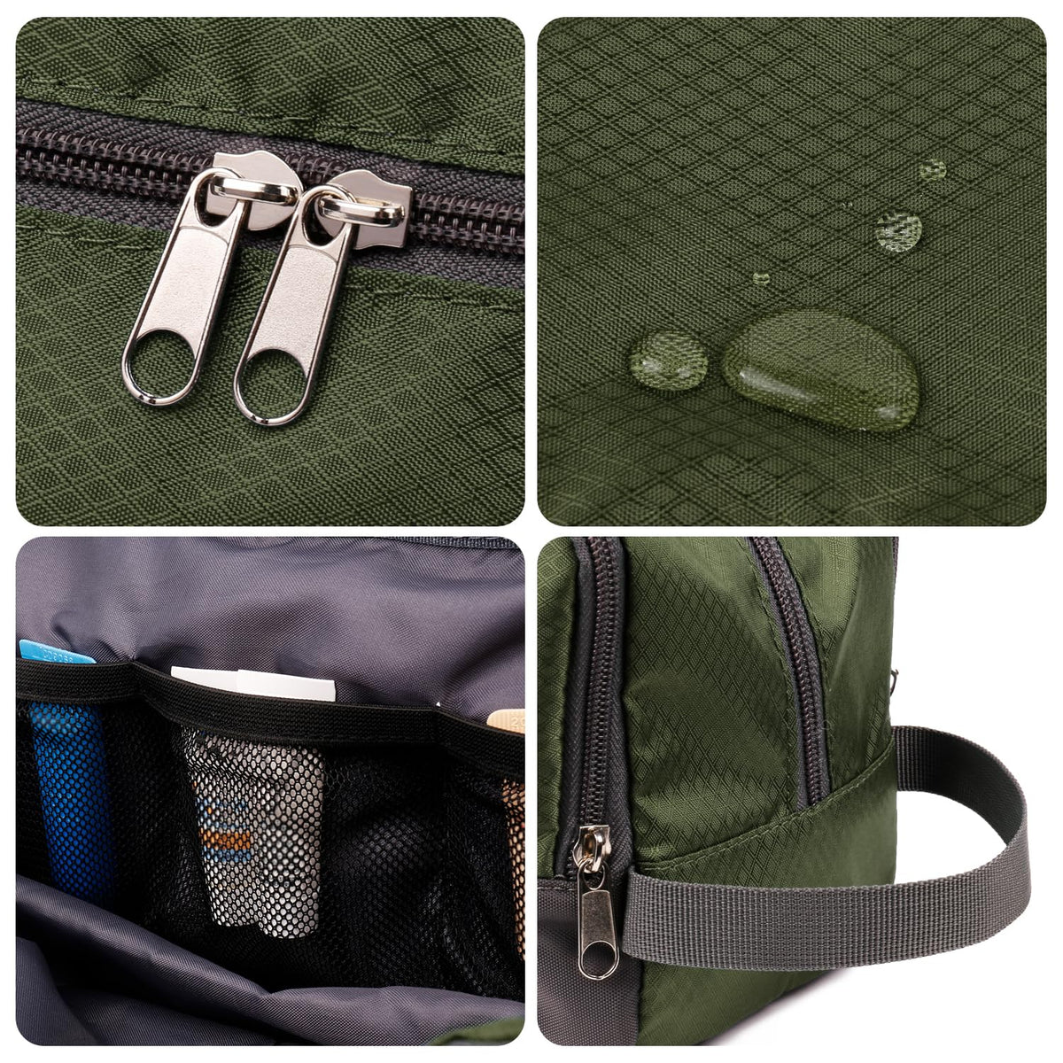 WANDF Travel Toiletry Bag water-resistant fabric close-up
