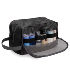 WANDF Travel Toiletry Bag with water-resistant fabric detail