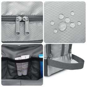 WANDF Travel Toiletry Bag with zippered mesh pocket visible