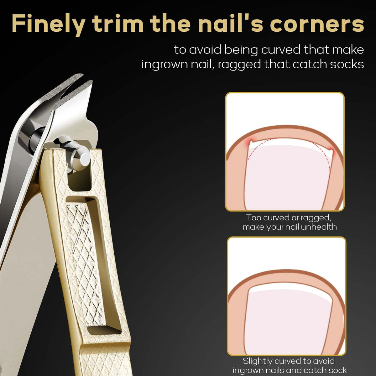 Wanmat toenail clippers set neatly packaged