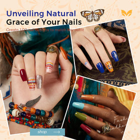 Warm terracotta nail polish from Morovan Boho set