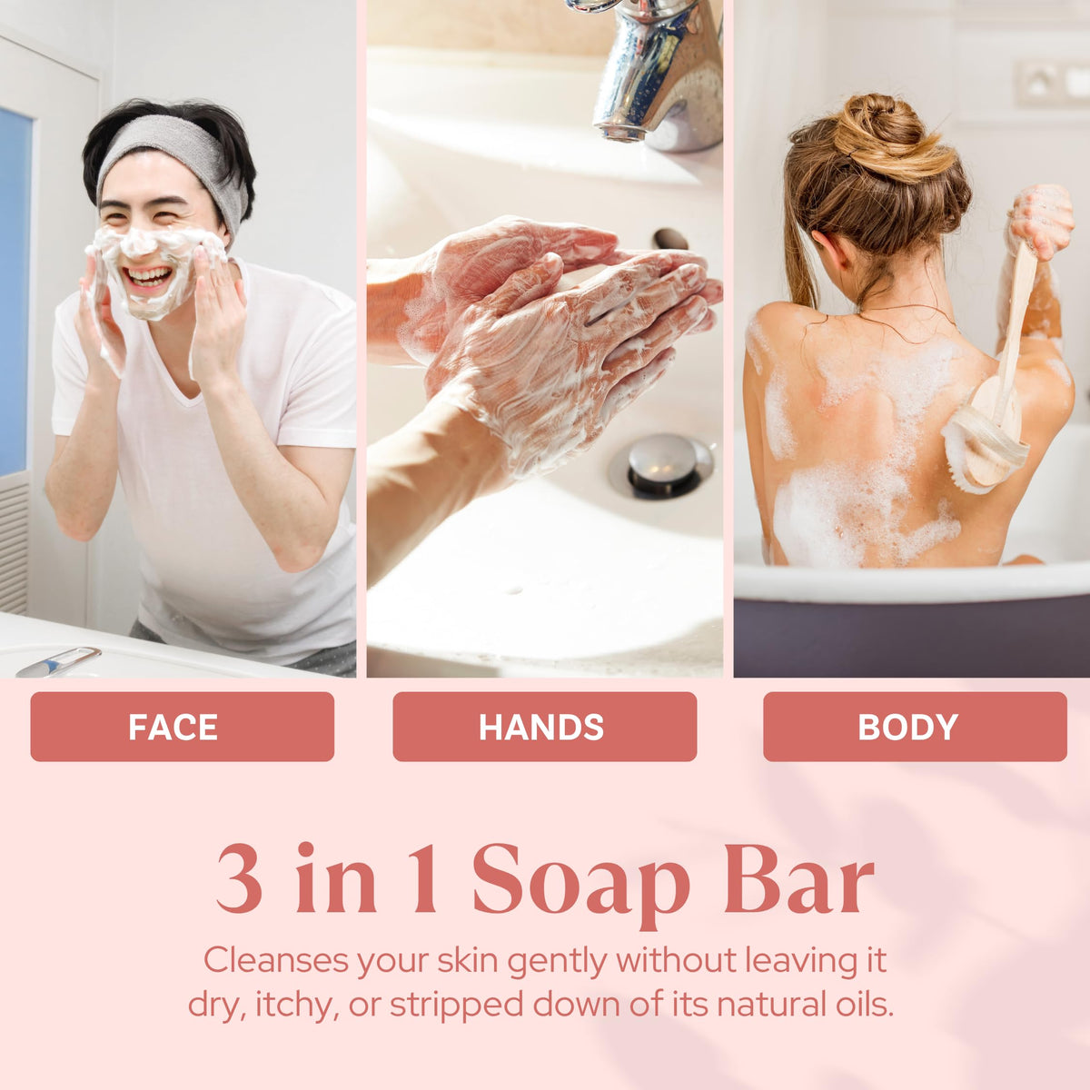 Wavertree & London English Rose Scented Soap Bars in a bathroom setting
