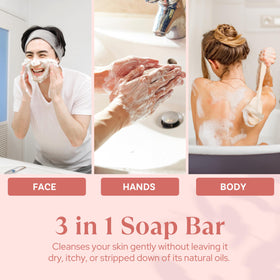 Wavertree & London English Rose Scented Soap Bars in a bathroom setting
