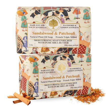 Wavertree & London Sandalwood & Patchouli Soap Bar front view