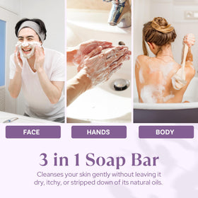 Wavertree & London soap bars in embossed packaging