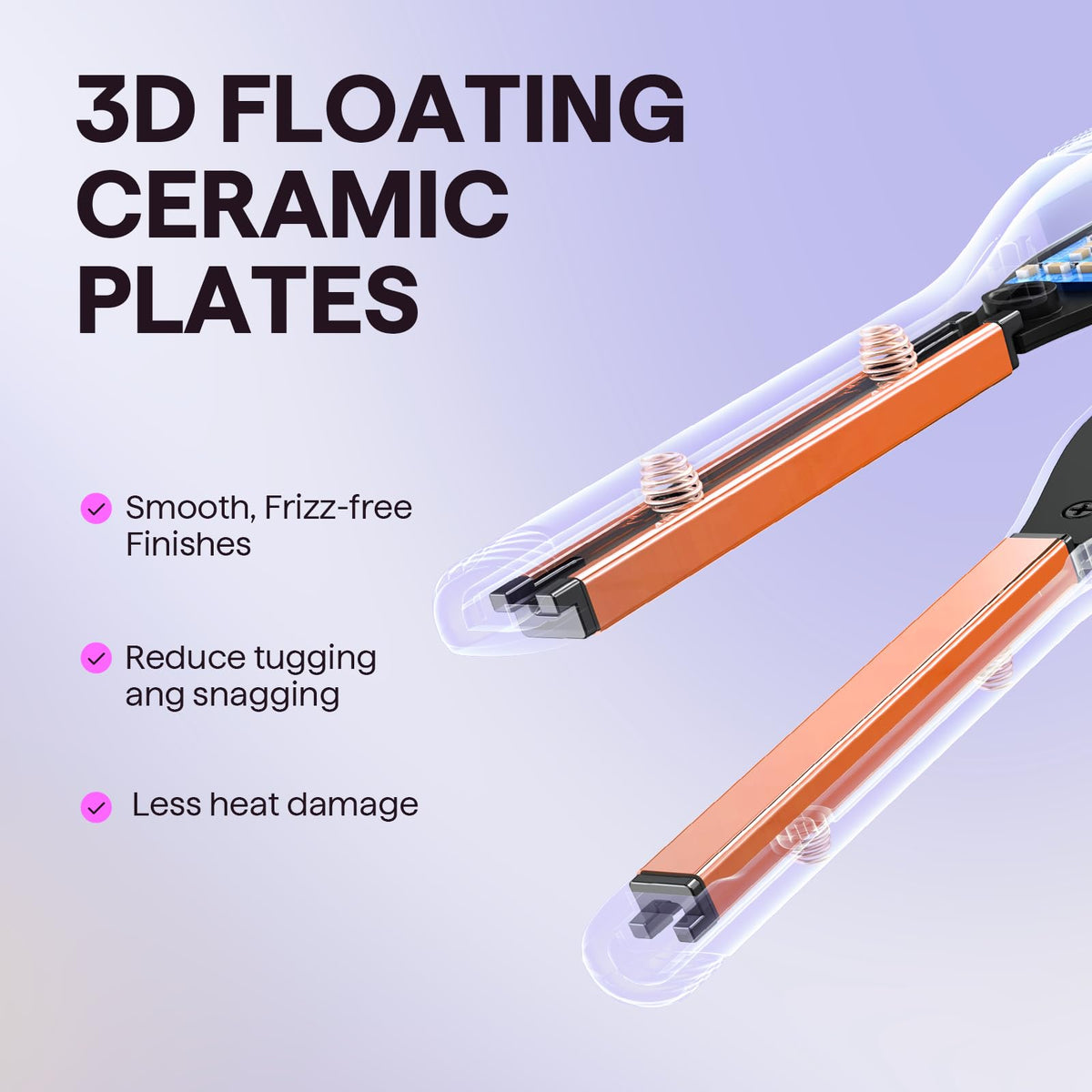 Wavytalk 0.3" Pencil Flat Iron accessories including glove