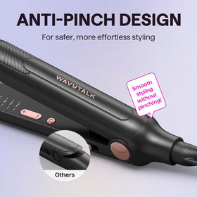 Wavytalk 0.3" Pencil Flat Iron showing curved design