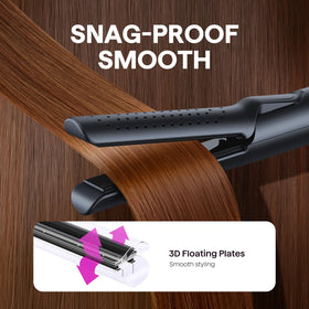 Wavytalk Airflow Styler demonstrating sleek straight hair