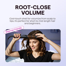 Wavytalk Airflow Styler in use creating beach waves