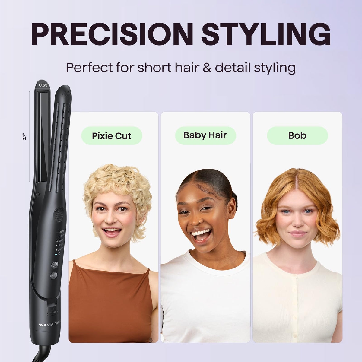 Wavytalk Cool Curl Pencil 0.65" Airflow Curling Iron side view