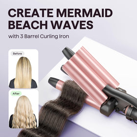 Wavytalk curling wand with 1.25 inch barrel