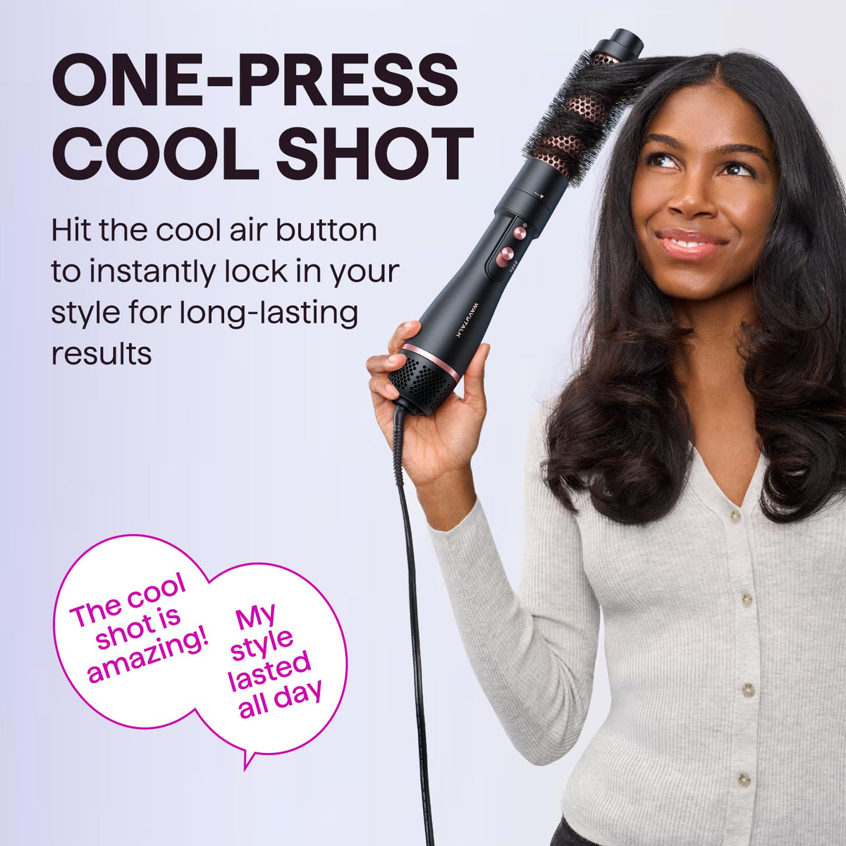 Wavytalk Hair Dryer Brush Set packaging and accessories