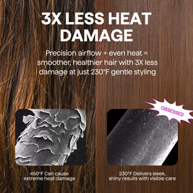 Wavytalk Hair Dryer Brush with concentrator nozzle