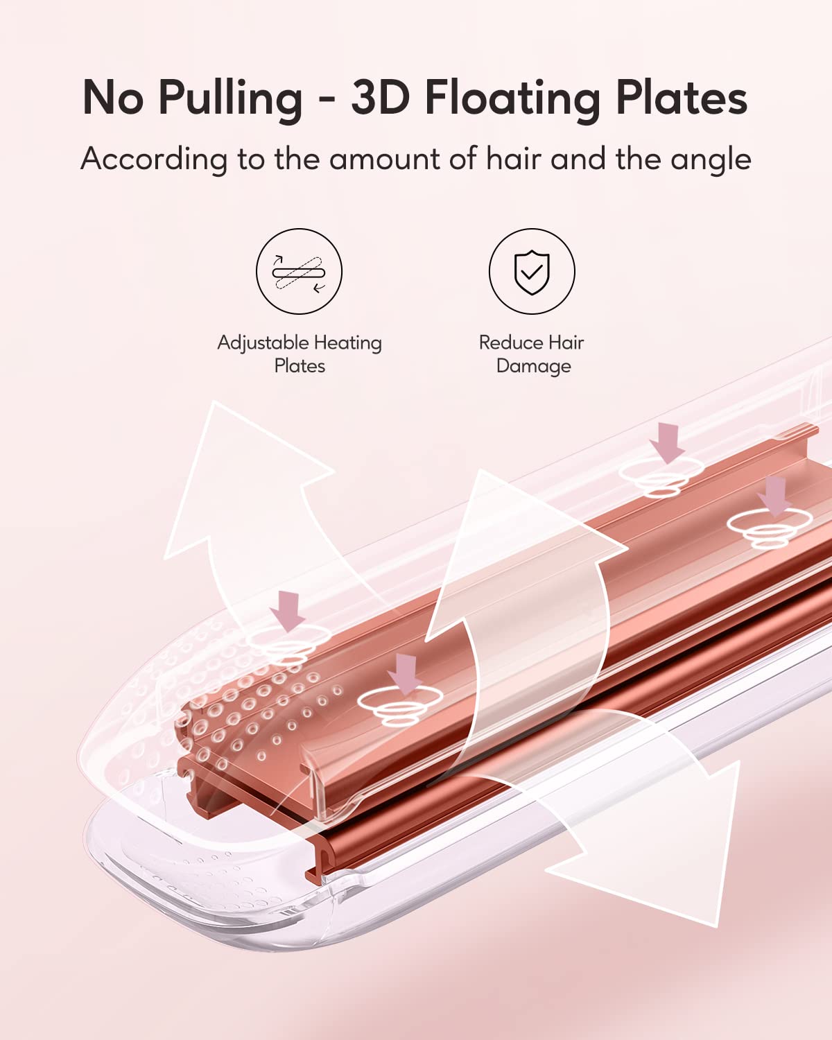 Wavytalk Hair Straightener with round edges for curling