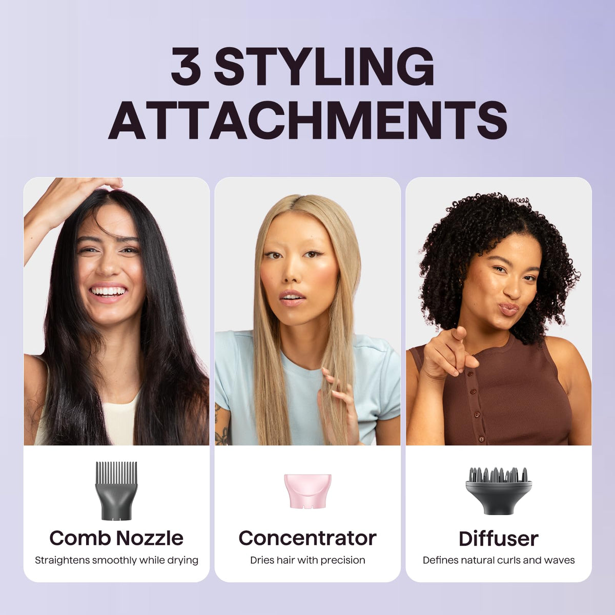 Wavytalk Ionic Hair Dryer with comb attachment