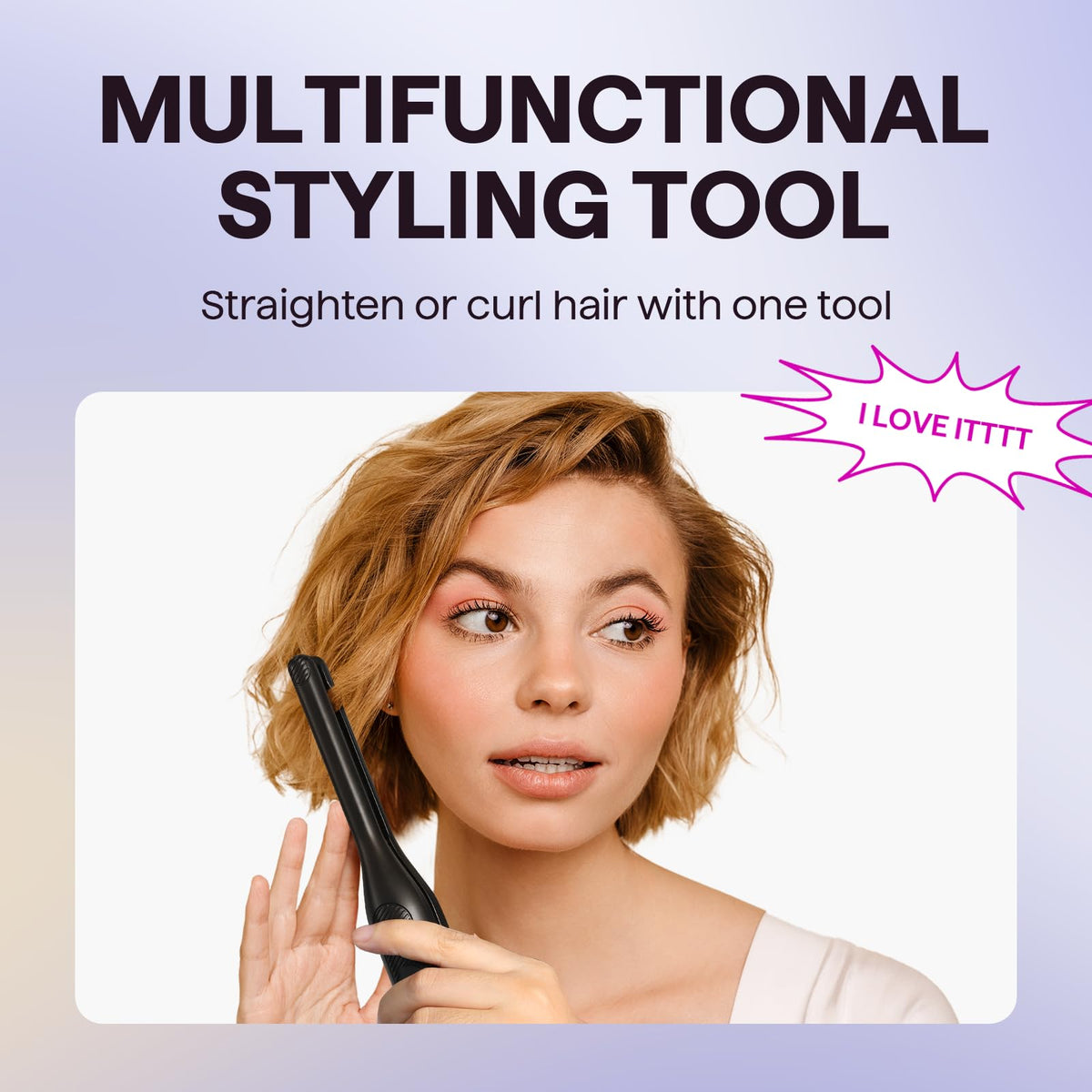 wavytalk Pencil Flat Iron 0.3 inch with heat proof pouch