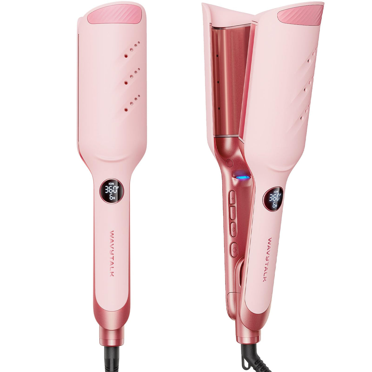 Wavytalk Power Wave Hair Crimper front view with Deep V-shaped plates