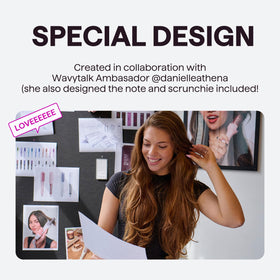 Wavytalk Pro Steam Hair Straightener Brush in use on hair