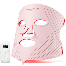 Wavytalk Red Light Therapy Mask front view with adjustable straps