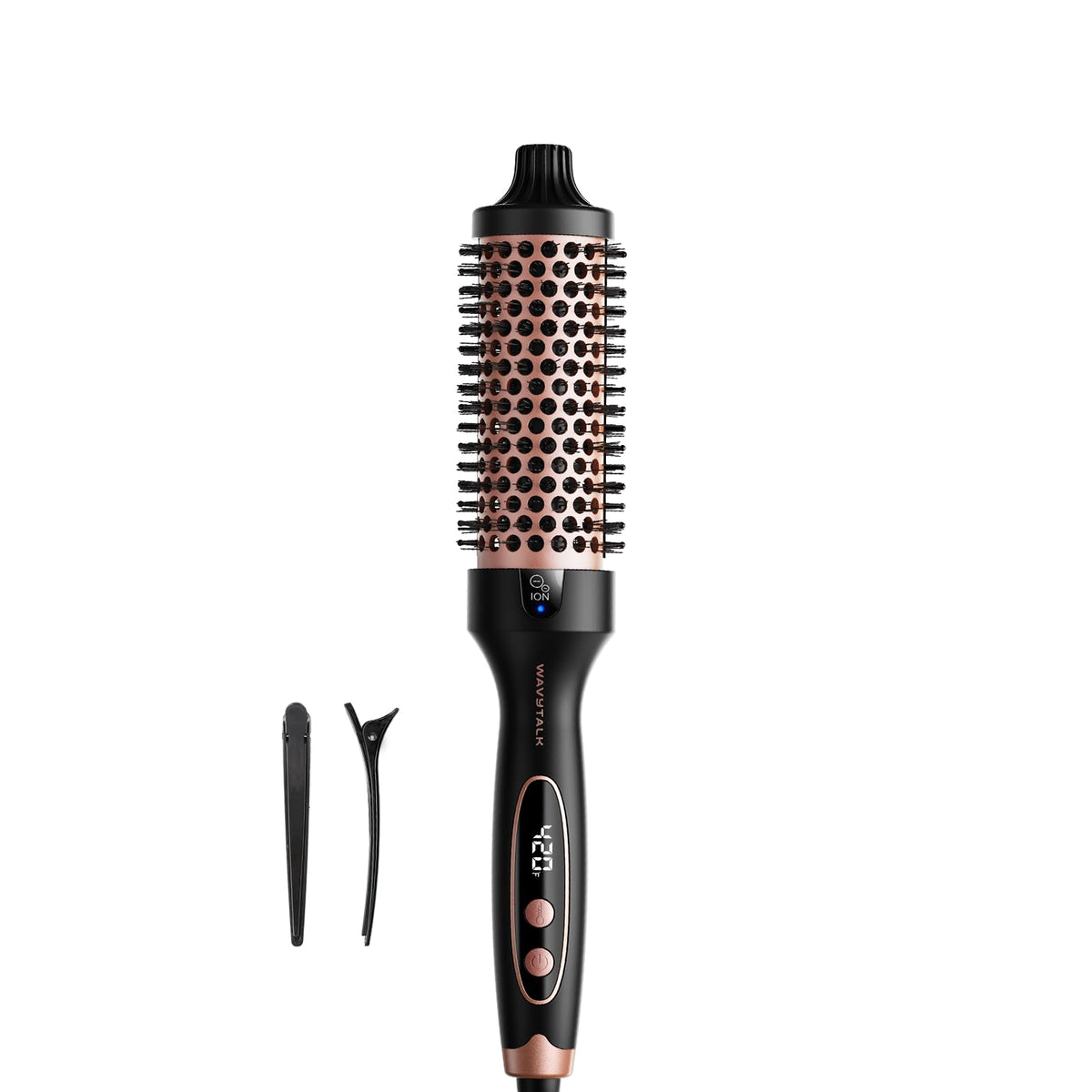 Wavytalk Thermal Brush 1.5-inch front view with LED display