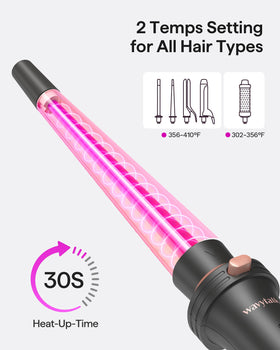 wavytalk thermal brush and curling wand close-up