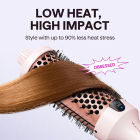 Wavytalk Thermal Brush Blowout Grande 1.77" in use on hair
